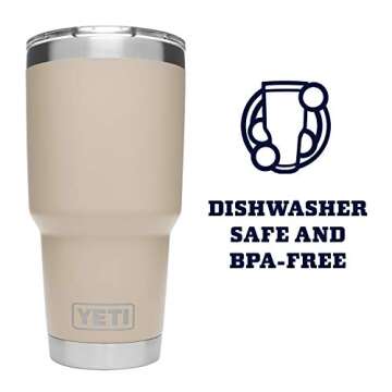 YETI Rambler 30 oz Stainless Steel Vacuum Insulated Tumbler w/MagSlider Lid, Sand