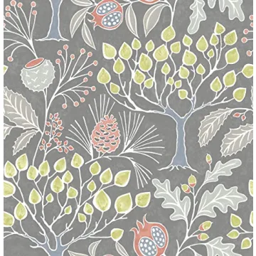 Transform Your Space with NuWallpaper NU3039 Groovy Garden Grey Wallpaper