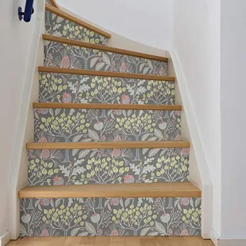 NuWallpaper NU3039 Groovy Garden Grey Peel & Stick Wallpaper