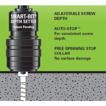 Smart-Bit Screw Depth Setting Tool for Perfect Decking