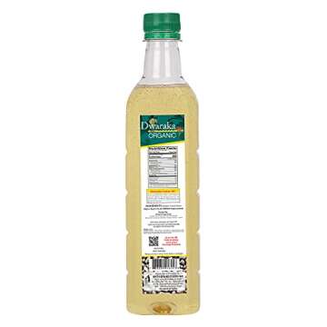 Dwaraka Organic Cold Pressed Castor Oil for Hair Growth, Skin & Digestion - 16.9 Fl Oz (500 ML) | US...