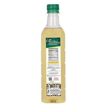 Dwaraka Organic Cold Pressed Castor Oil for Hair Growth, Skin & Digestion - 16.9 Fl Oz (500 ML) | US...