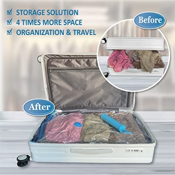 MattEasy Vacuum Storage Bags with Hand Pump - 6 Pack