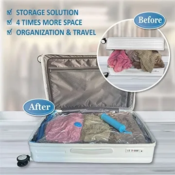 MattEasy Vacuum Storage Bags with Hand Pump - 6 Pack