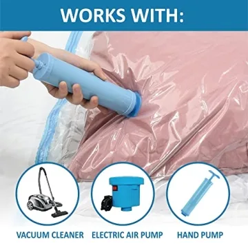 MattEasy Vacuum Storage Bags with Hand Pump - 6 Pack