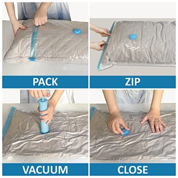 MattEasy Vacuum Storage Bags with Hand Pump - 6 Pack