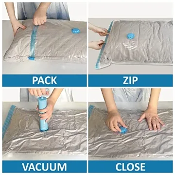 MattEasy Vacuum Storage Bags with Hand Pump - 6 Pack