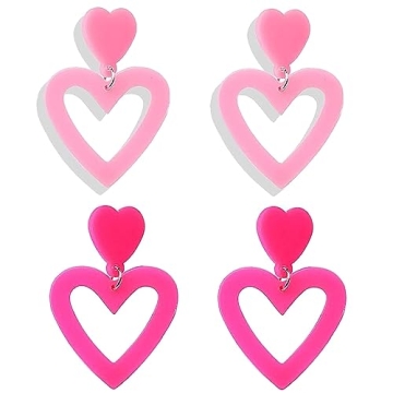 Shop Lightweight Hot Pink Heart Earrings for All Occasions