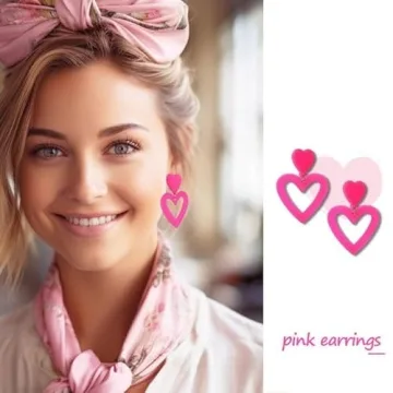 Shop Lightweight Hot Pink Heart Earrings for All Occasions