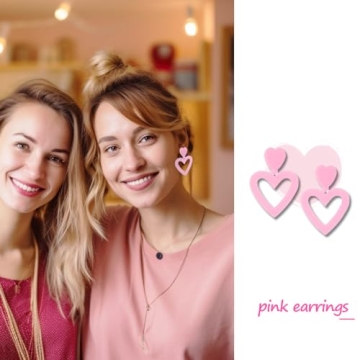 Shop Lightweight Hot Pink Heart Earrings for All Occasions