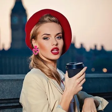 Shop Lightweight Hot Pink Heart Earrings for All Occasions