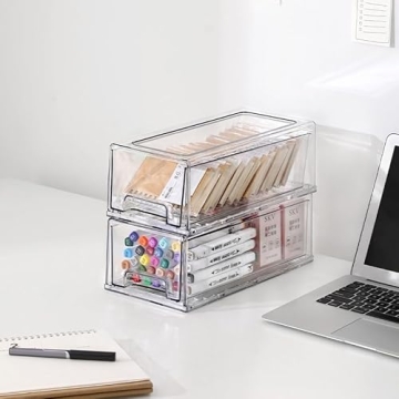SIMPEXPE Stackable Storage Drawer for Home and Office