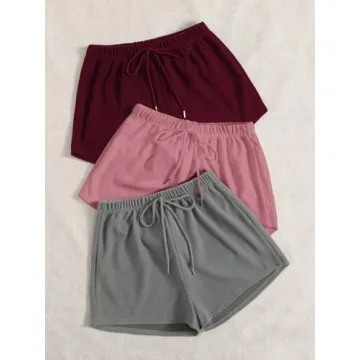 Comfortable MakeMeChic Women's Lounge Track Shorts Pack