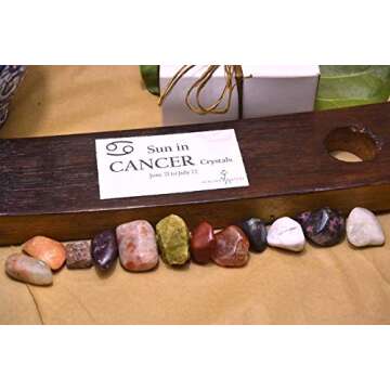CANCER Zodiac Gemstone Kit Sun in Cancer Crystals Kit Cancer Stones Healing Crystals Set Healing Gemstones Complete Zodiac Cancer Stone Set