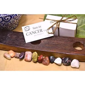 CANCER Zodiac Gemstone Kit Sun in Cancer Crystals Kit Cancer Stones Healing Crystals Set Healing Gemstones Complete Zodiac Cancer Stone Set