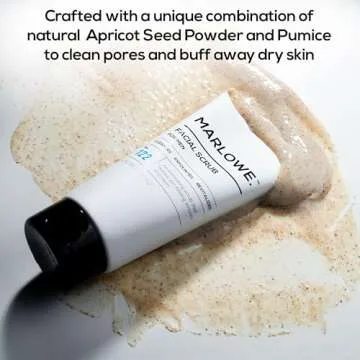 MARLOWE. No. 122 Men's Facial Scrub 6 oz, Light Daily Exfoliating Face Cleanser with Fresh Pine & Agarwood Scent