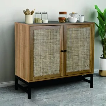 Modern Rattan Storage Cabinets for Home Decor