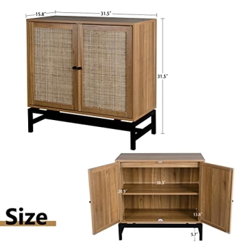 Modern Rattan Storage Cabinets for Home Decor