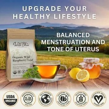 Wild Bliss Organic Raspberry Leaf Tea for Pregnancy Support