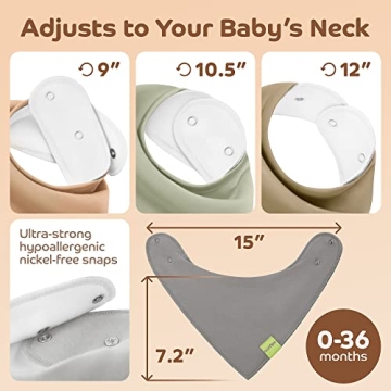 BUNFLEE Baby Bandana Drool Bibs - 5 Pack Stylish Gifts