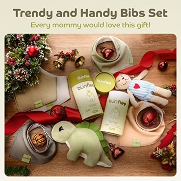 BUNFLEE Baby Bandana Drool Bibs - 5 Pack Stylish Gifts