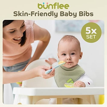 BUNFLEE Baby Bandana Drool Bibs - 5 Pack Stylish Gifts