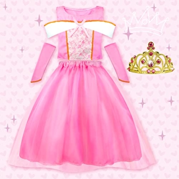 Meland Princess Dress Up Trunk 4 Dresses & Accessories for Girls