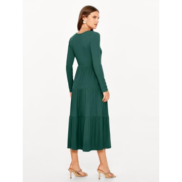 Glamaker Fall Long Sleeve Maxi Dress for Women