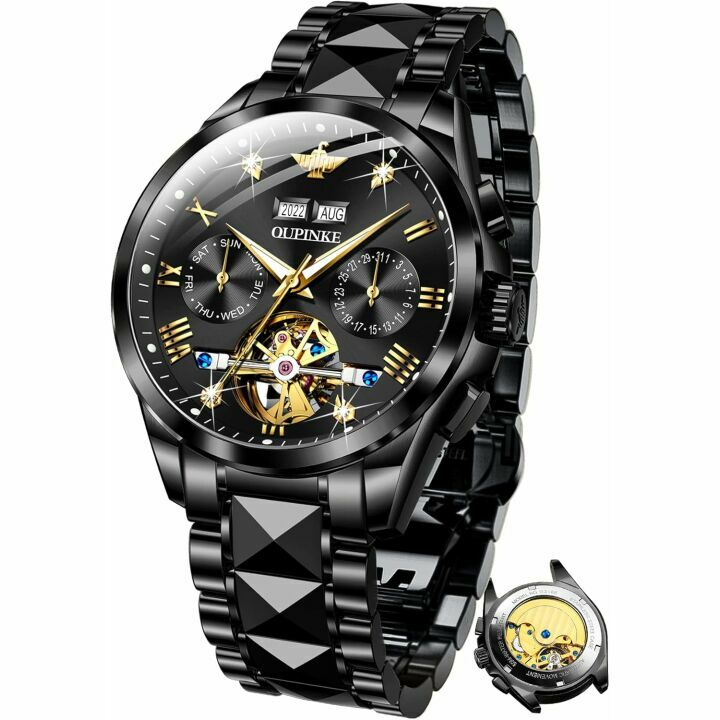 Luxury Automatic Diamond Skeleton Watch for Men