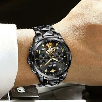 Luxury Automatic Diamond Skeleton Watch for Men