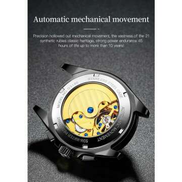 Luxury Automatic Diamond Skeleton Watch for Men