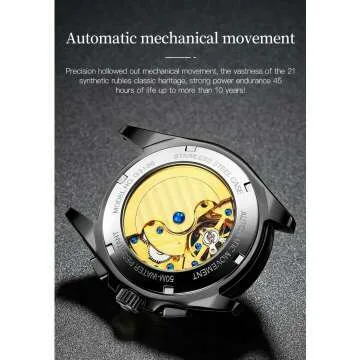 Luxury Automatic Diamond Skeleton Watch for Men