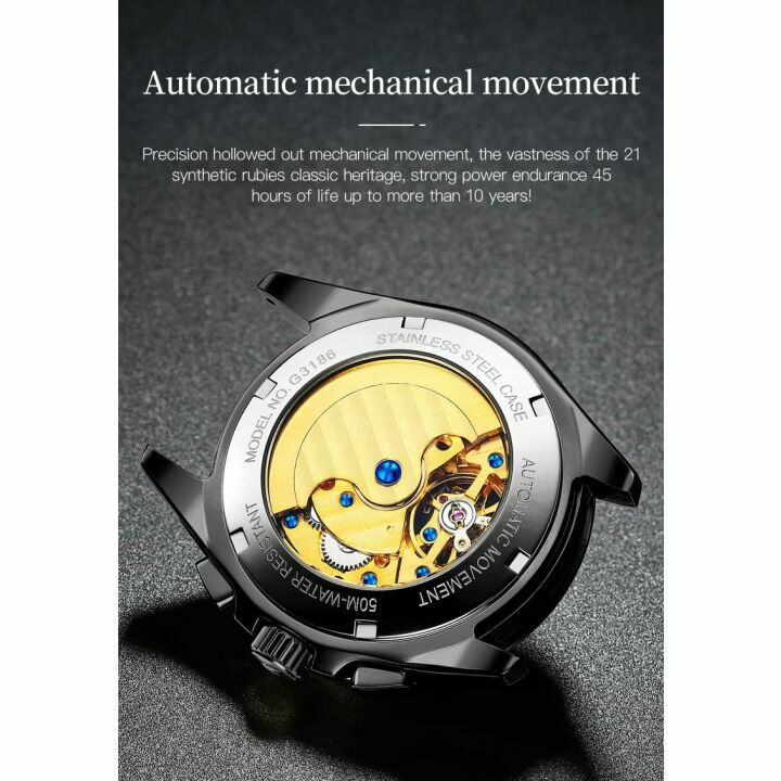 Luxury Automatic Diamond Skeleton Watch for Men