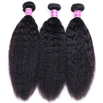 UNice 10A Yaki Kinky Straight Hair 100% Human Hair Bundles