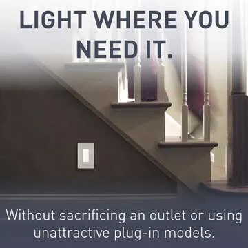 Legrand Radiant Adjustable LED Night Light Outlet