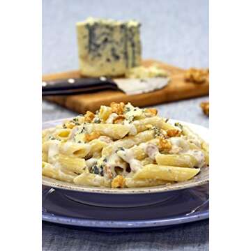 Roquefort Sauce: Vegetarian, No Added Sugar, Blue Cheese Dressing. A Premium Steak Sauce, Perfect with Chicken Wings and Delicious over Pasta.