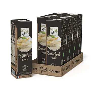 Roquefort Sauce: Vegetarian, No Added Sugar, Blue Cheese Dressing. A Premium Steak Sauce, Perfect with Chicken Wings and Delicious over Pasta.
