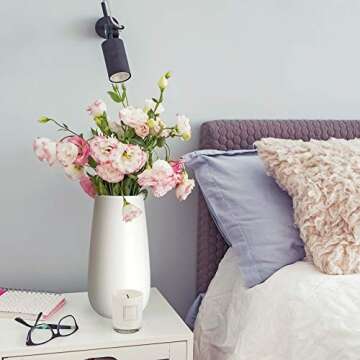 D'vine Dev 10 Inch Ivory Elegant Oval Ceramic Vase for Flowers, Home Décor Vase with Design Box, VS...