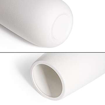 D'vine Dev 10 Inch Ivory Elegant Oval Ceramic Vase for Flowers, Home Décor Vase with Design Box, VS-LD-B-2