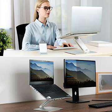 MPK Laptop Stand Adjustable Height,DJ Stand,Ergonomic Height Angle Adjustable Computer Laptop Holder...