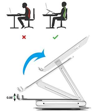 MPK Laptop Stand Adjustable Height,DJ Stand,Ergonomic Height Angle Adjustable Computer Laptop Holder All Laptops 11-17.3 inch