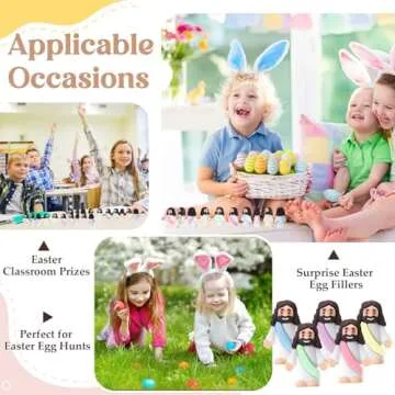 Bememo 25 Pcs Little Jesus Figures Original Design Mini Rubber Jesus Toys to Hide and Seek Religious Party Favors Sunday School Baptism Gifts (Macaron Color)