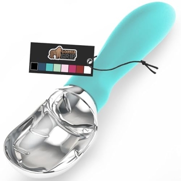 Gorilla Grip Heavy Duty Ice Cream Scoop with Comfortable Handle, Professional Grade Scooper for Perf...