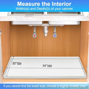 Tullyllify Under Sink Mat Waterproof Silicone for Kitchen