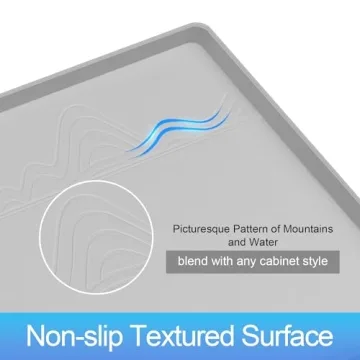 Tullyllify Under Sink Mat Waterproof Silicone for Kitchen