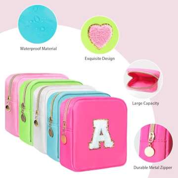 OWTING Sanitary Napkin Storage Bag, Period Bag, Portable Period Pouch, Feminine Menstrual Pad Tampon Organizer, First Period Kit for teen Girls(Hot Pink)