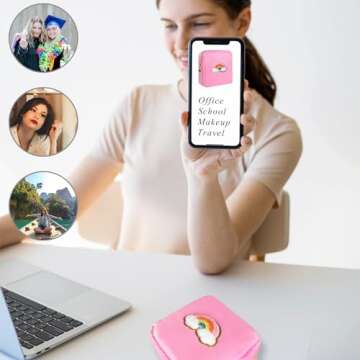 OWTING Sanitary Napkin Storage Bag, Period Bag, Portable Period Pouch, Feminine Menstrual Pad Tampon Organizer, First Period Kit for teen Girls(Hot Pink)