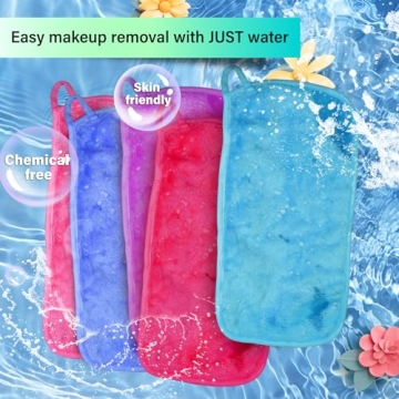 Nugilla Makeup Remover Cloth 5 Pack Reusable Microfiber Towels