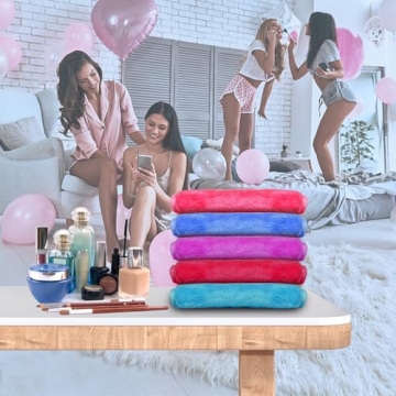 Nugilla Makeup Remover Cloth 5 Pack Reusable Microfiber Towels