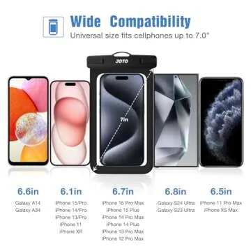 JOTO Waterproof Phone Pouch for iPhone and Galaxy - 4 Pack